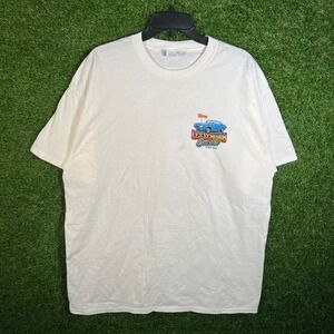 Port & Company Les‎ Schwab Cruise-In Graphic T-Shirt White Mens XL Classic Car